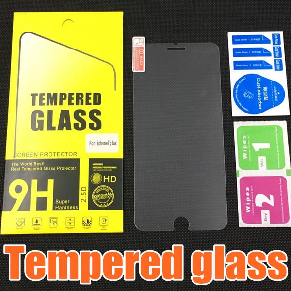 For Iphone 7 LG Aristo V3 6s plus Samsung S7 S6 Tempered glass Screen Protector Anti-fingerprint for Iphone 5 LG V20 Paper Package A-GH