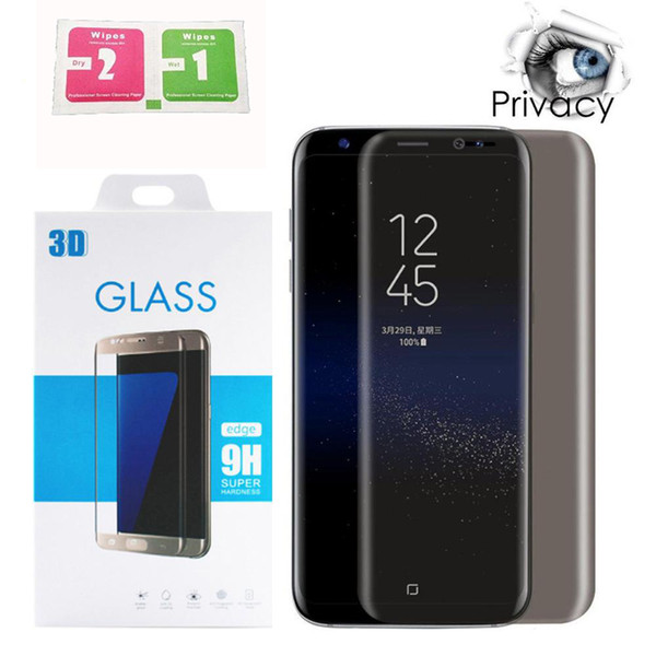 For Samsung Galaxy S8 Note8 S9 S9 Plus Screen Protector Privacy Tempered Glass Anti Glare HD Privacy Screen Protector Film