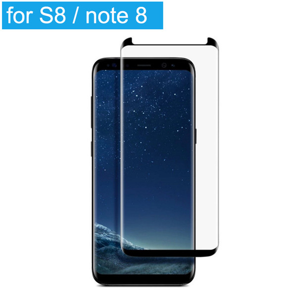 Case Friendly 3d curved glass For Samsung Galaxy S8 S8 Plus s7 edge Case Version 3D Curved tempered Glass Screen Protector Any Cases