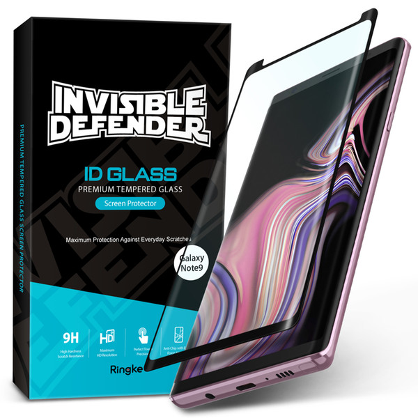 100% Original Ringke for Samsung Galaxy Note 9 Invisible Defender Full Coverage Tempered Glass Screen Protector