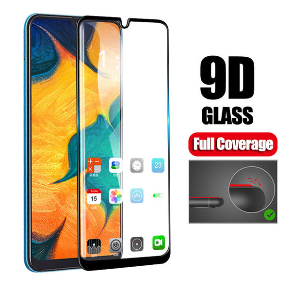 2pcs 9D Full Glue Samsun A50 Glass For Samsung Galaxy A70 A40 A30 A50 Protective Glass On The Galax A 50 30 40 70 50A 30A 70A Film