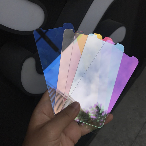 100 piece Color mirrored tempered glass for iPhone X Xs Max Xr Screen protector iPhone 6 6S 7 8 plus mirror protective film