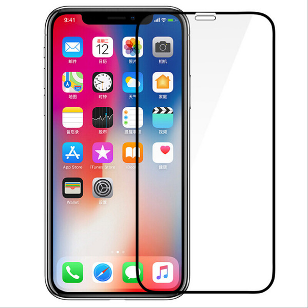 100 sheets of 5D tempered glass for iPhone x 8 7 6S plus screen protector full coverage tempered glass XS Max Xr