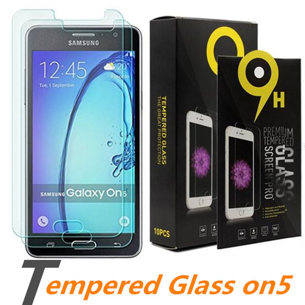 For Samsung Note 8 Tempered Glass Screen Protector For On5 S7 edge S6 Note 5 S5 on6 on7 J3 prime 0.33mm 2.5D 9H Anti-shatter Paper Package