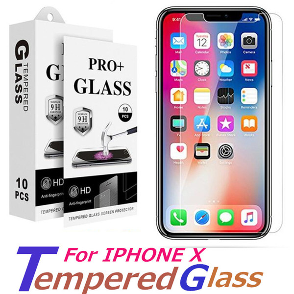 For iPhone X 8plus 7 plus Tempered Glass Screen Protector For Huawei P20 Pro Edition Film 0.33mm 2.5D 9H Anti-shatter Paper Package