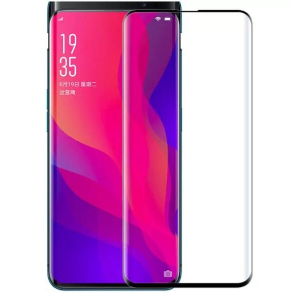 Screen protector for OPPO FIND X front film 3D tempered glass screen protector with black silk printing full coverage