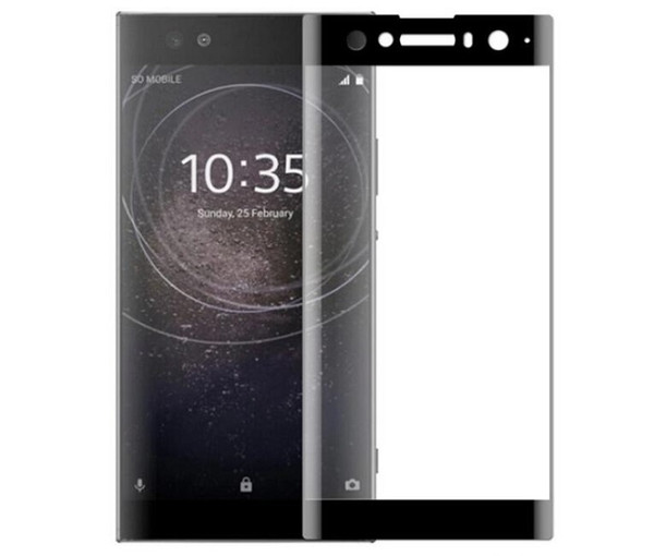 For SONY Xperia XA2 Plus front film 3D tempered glass screen protector with black silk printing full coverage free shipping