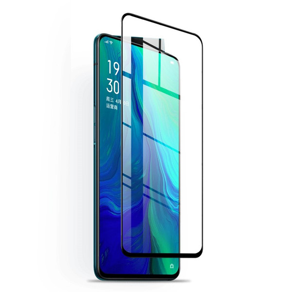 For OPPO Reno and Reno 10Xzoom 2.5D full glue tempered glass screen protectors with free shipping and retail package