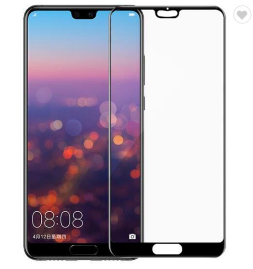 For Huawei P20 3D curved front film tempered glass screen protector full coverage with black silk printing