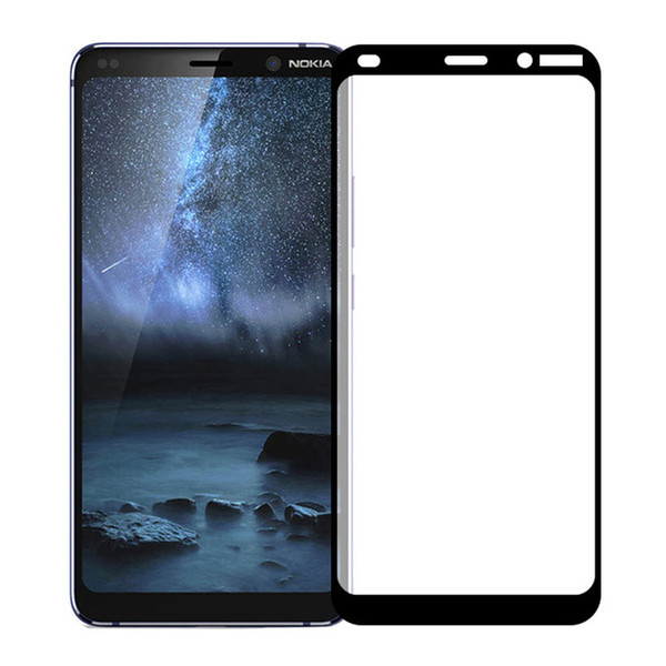 For NOKIA 9 PureView 2.5D full glue tempered glass screen protector with black silk printing and free shipping