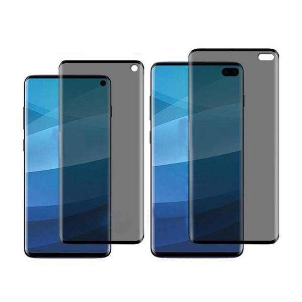 For Samsung S10 S10 E S10 Plus 3D privacy tempered glass screen protector with retail package and free shipping(can't work with fingerprint)