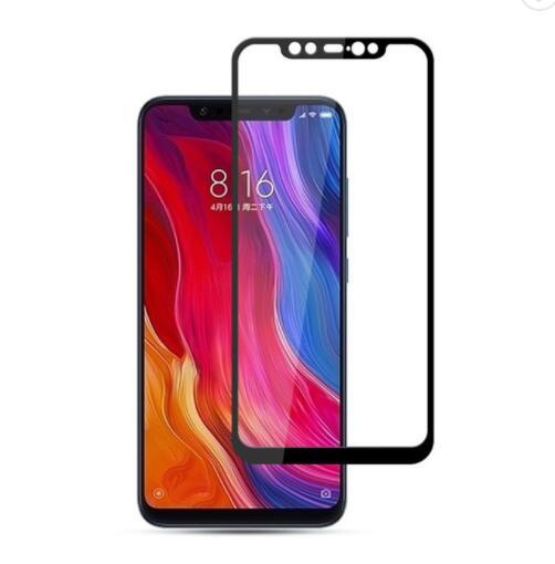 For Xiaomi 8 3D curved front film tempered glass screen protector full coverage with black silk printing