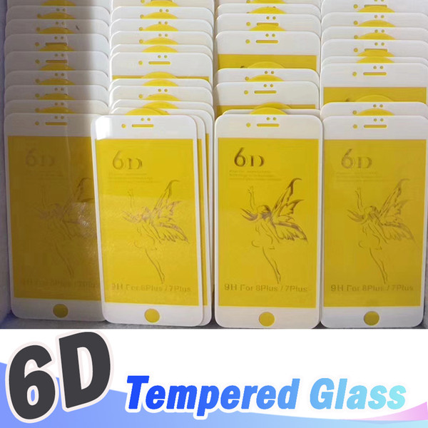 Tempered Glass 6D Full Cover Curved For iPhone 7 8 6 Plus Screen Protector Film For iPhone 8 7 Plus Protective Glass