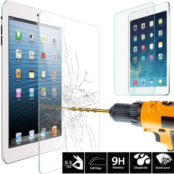 For iPad 2 3 4 5 6 Air 2 Mini 1 2 3 4 ipad Pro 12.9 9.7 inch 9H HD Tempered Glass Screen Protector Explosion Proof Film with Package Boxes