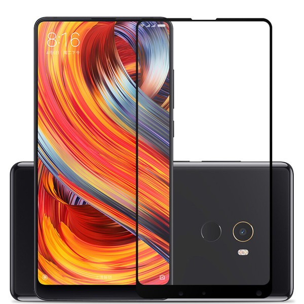 Mi Mix2 Front Full Tempered Glass Screen Protector for Xiaomi Mix 2 Mix2, Clear Anti Explostion 2.5D 9H