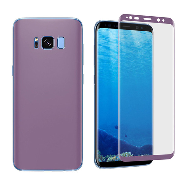 For Samsung Galaxy S9 S9Plus S8 S8Plus Note8 S7Edge S6Edge Front Back Electroplating PET Full Cover Screen Protector 3D Curved Soft Film