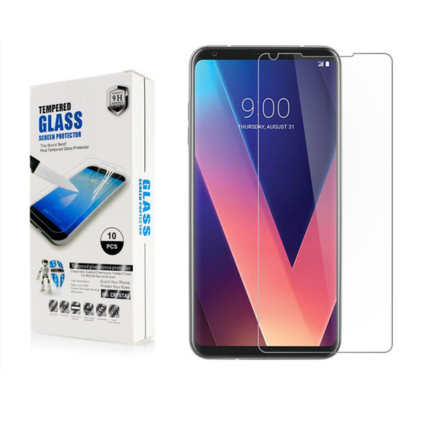 Tempered Glass For iPhone X LG V30 For Alcatel A30 Fierce Metropcs For ZTE Blade Zmax Pro 2 Z982 With Retail Package