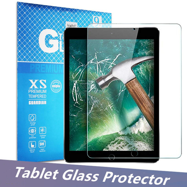 For ipad 2 3 4 5 6 Pro 10.5 11 Mini 4 mini5 Tempered Glass Anti-Scratch 0.3MM Screen Protector New Film with Paper Retail Package