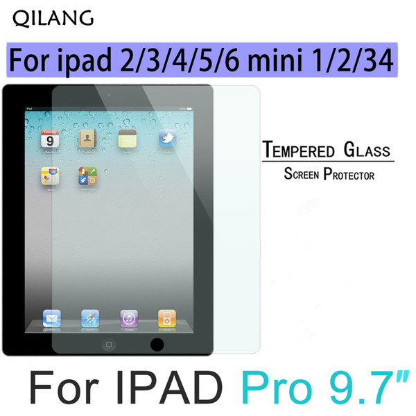 9H Premium Tempered Glass Screen Protector Film For New iPad 2017 2 3 4 5 6 Air Air2 Mini MINI4 Pro 9.7 10.5 No Retail Package