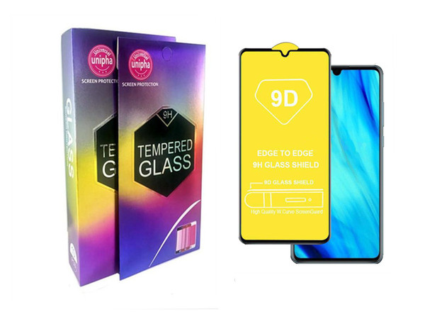 9D Full Cover Tempered Glass For Samsung S10E A10 A20 A30 A50 A40 A70 Galaxy M10 M20 M30 Black Strengthen Protector With Package