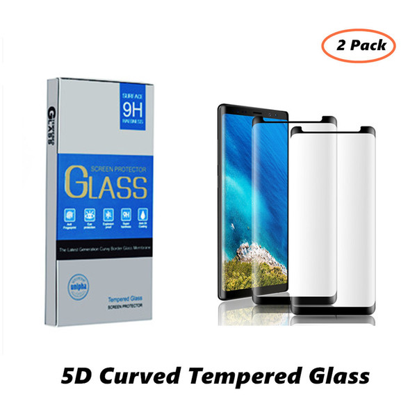 2Pack 2 Glass in One Pack S10 plus 3D Cuvred Tempered Glass Screen Protector For Samsung Galaxy S10Plus S8 S9 S8plus S9plus Note8 Note9 S7ed