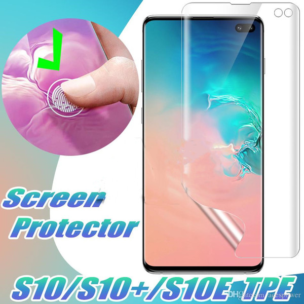 For Samsung Galaxy S10 S10Plus S10E S9 Note 9 S8 Plus Full Cover Curved High Clear Front Screen Protector Protective Films soft tpu