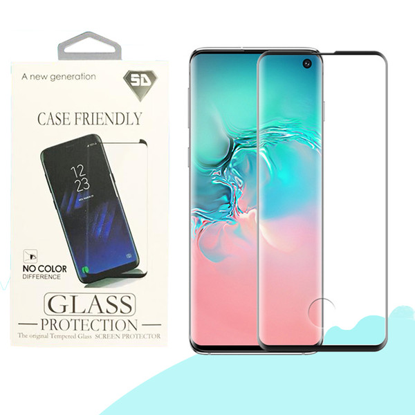 Half Glue Case Friendly 3D Curved Tempered Glass For Samsung S10 S10 Plus S9 Note 9 S8 plus With Retail Package