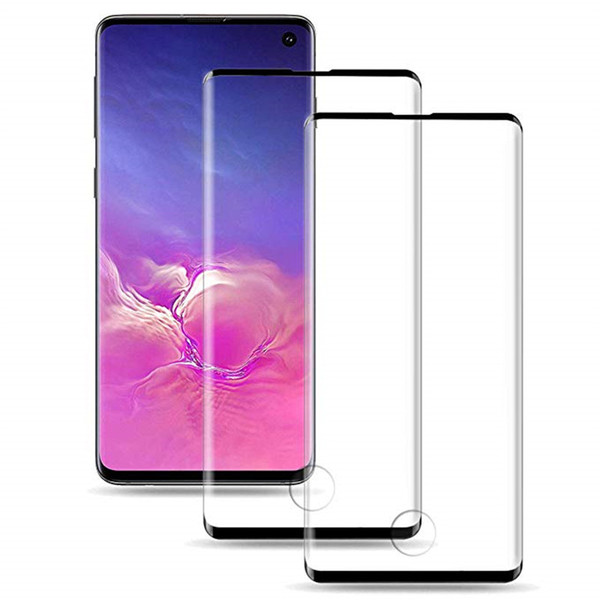 Half Glue 3D Full Curved Full CoverTempered Glass For Samsung S10 S10 Plus S10E S9 Note 9 S8 plus With Retail Package