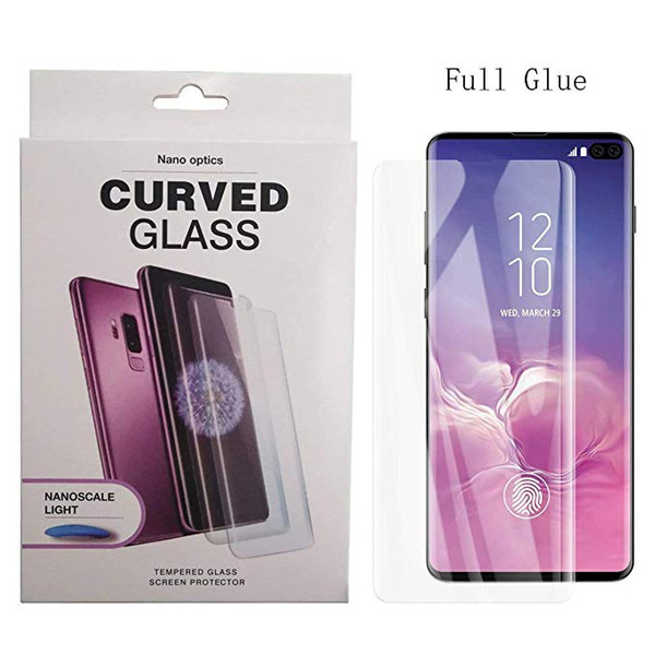 Case Friendly UV Tempered Glass Liquid Glue For Iphone XS MAX XR X Samsung Galaxy S10e S10 plus Note 9 S8 S9 Plus