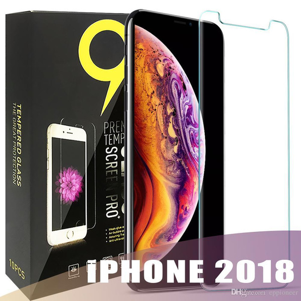 For 2018 NEW Iphone XR XS MAX X Tempered Glass Screen Protector J3 J7 prime sumsung LG HUAWEI Mate 20 X Alcatel 2.5D 9H Paper Package