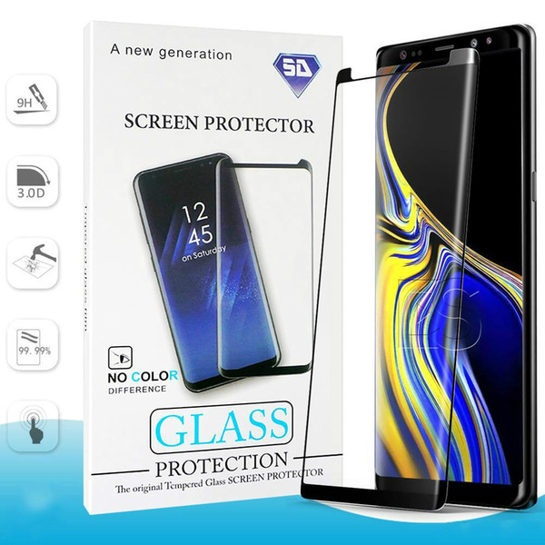 screen protector For Samsung Galaxy Note 9 8 S9 S8 Plus S7 S6 Edge Note9 Tempered Glass 3D Curve Edge HD Clear Screen Protector