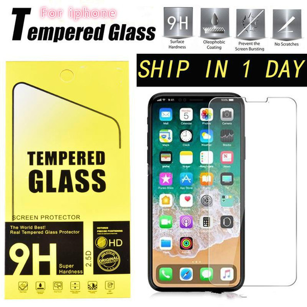 For iPhone XS XR Max X Tempered Glass Film Explosion Proof Screen Protector in stock