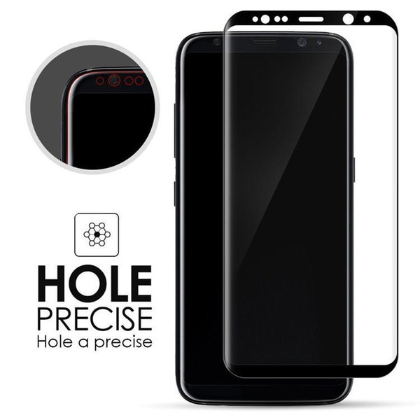 For S8 S9 Plus S8plus Note 9 8 Full Cover Curved Glass S6 S7 Edge 3D Curved Screen Protector tempered glass With Retailbox