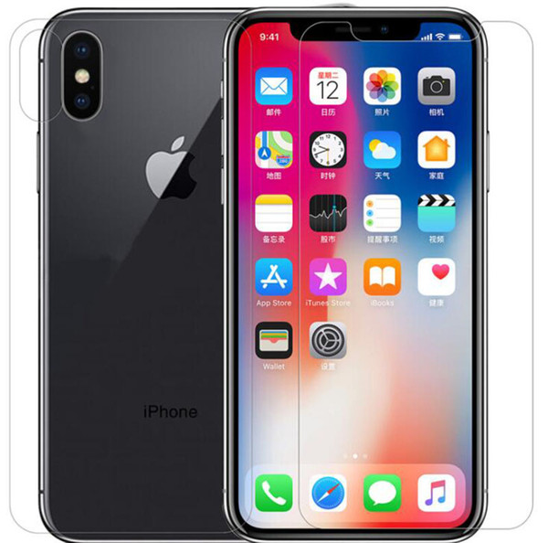 Front Back Rear Tempered Glass For New IPhone XR XS MAX X 10 8 Plus Screen Protector Protective Film Transparent Without Package