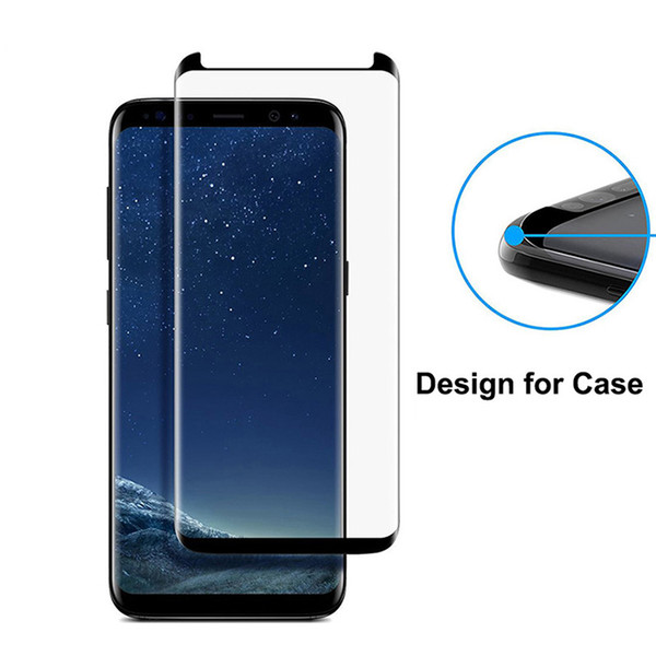 For samsung Film galaxy note8 note 8 S8 Plus S7 edge 3D Curved Tempered Glass Case Friendly Screen Protector