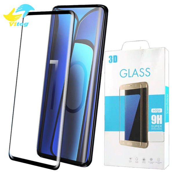 For Samsung galaxy S6 edge plus S7 Edge S8 S9 S10 plus Note 10 9 Curved Side Full Cover Tempered Glass Screen Protector