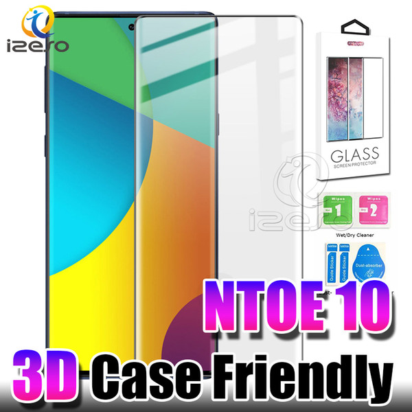 For Samsung NOTE 10 Screen Protector for S10 Plus Huawei P30Pro Oneplus 7 Pro Case Friendly 3D Curved Tempered Glass with Retail Box