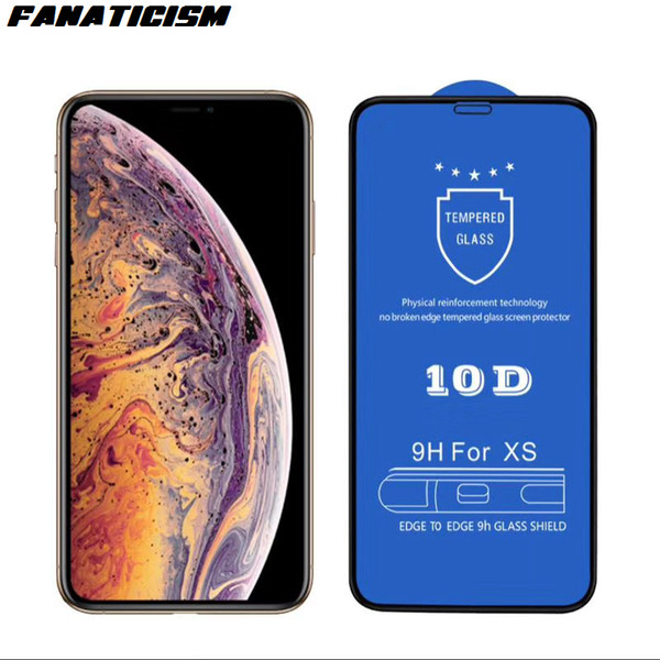 10D Full Glue protective glass For iphone 11 pro max XS XR tempered glas on aiphone aifon 7 8 plus screen protector Film