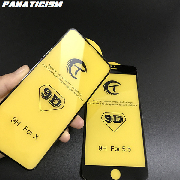 9D Full Cover Tempered Glass For iPhone 11 Pro XR X XS Max 7 6 8 Plus 9D Curved Edge Protective Screen Protector