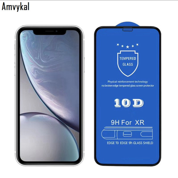 10D Full Cover Protective Glass 10D Tempered Glass For iPhone 11 Pro Max XR X XS Max 6s 7 8 Plus Screen Protector
