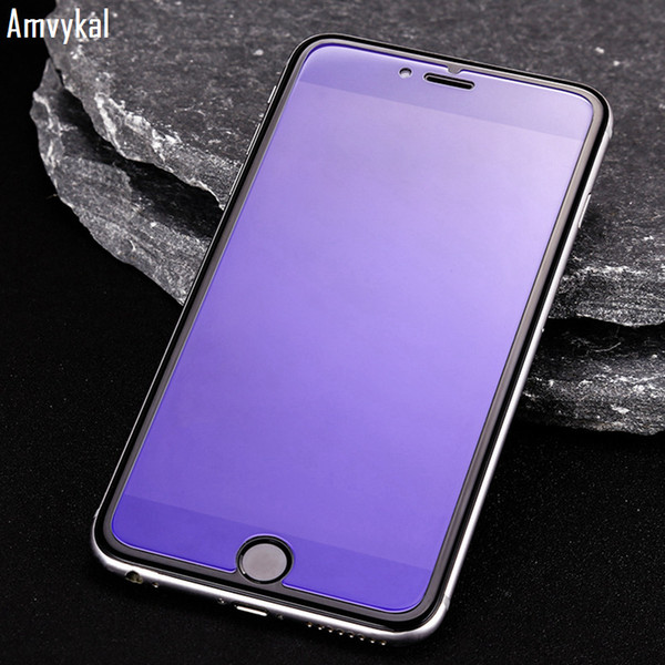 Anti-Purple Light Glossy Tempered Glass Screen Protector For iphone 11 Pro Max XR XS Max SE 5 6 7 8 Plus Tempered Glass