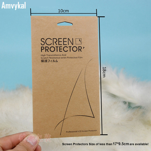 Universal Kraft Paper Retail Packaging For iphone XR X XS Max 6 7 8 Plus Film Tempered Glass Screen Protector Retail Box Package