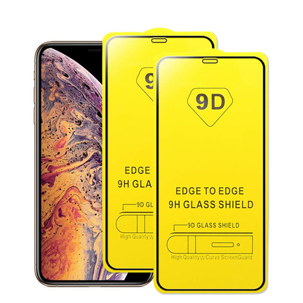 9D Tempered Glass for iphone XR XS Max 6s 7 8 Plus Screen Protector on For iphone 11pro 11 Pro Max Protective Glass