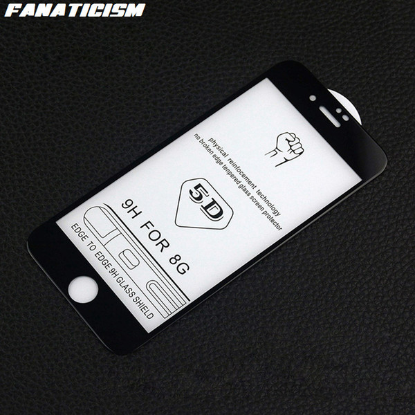 Fanaticism 5D Full Cover Tempered Glass Screen Protector For iphone XR X XS Max 6s 7 8 Plus Tempered Glass Film