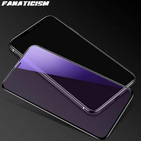 Fanaticism 9D Full Cover Tempered Glass For iPhone XR X XS Max 6 6s 7 8 Plus Anti-Blue Light Tempered Glass Screen Protector