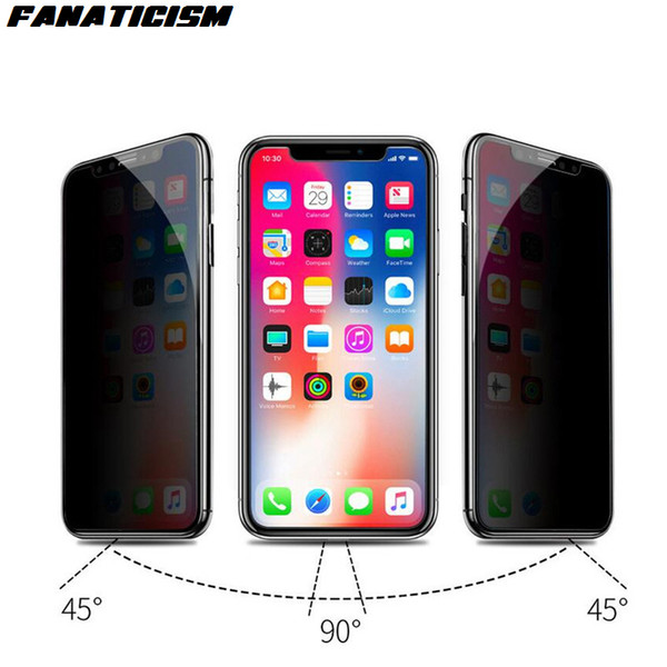 Fanaticism Privacy Tempered Glass For iphone X XS XR XS Max 5s SE 6s 7 8 Plus Anti-peeping Anti-Spy Glass Screen Protector