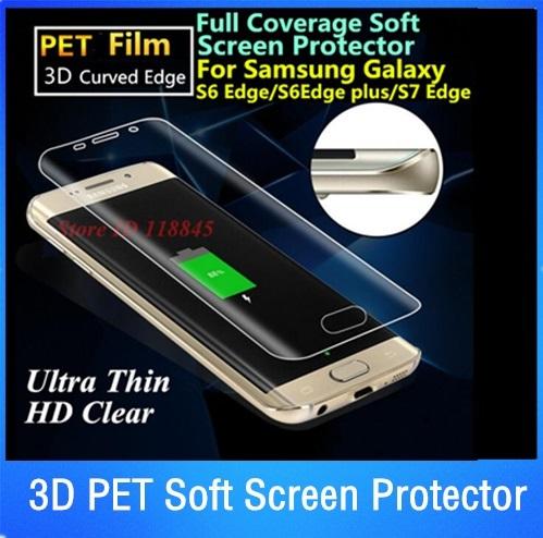 10pcs 3D Curved Edge PET Soft Full Screen Protector For Samsung Galaxy S7 Edge S6 Edge Plus S8 Plus Full Cover Protective Film