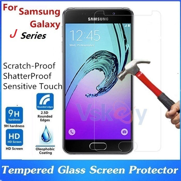 20pcs 2.5D Tempered Glass Screen Protector For Samsung Galaxy J3 J5 J7 (2016) (2017) j2 J1 Ace Explosion Proof Screen Protective Film