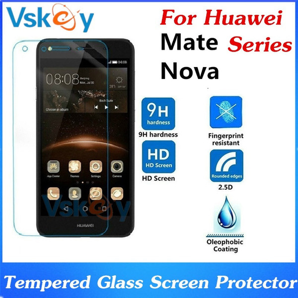 20pcs 2.5D Tempered Glass For Huawei Mate 9 S 7 8 Nova Plus Y5 Y6 II Screen Protector Explosion Proof Screen Protector