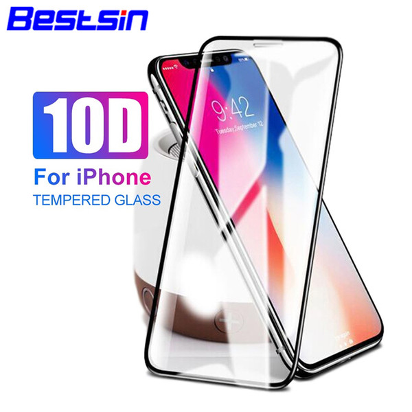 Bestsin 10D Curved Edge to Edge Real Mirror Tempered Glass Screen Protector film for iphone XS MAX XS XR